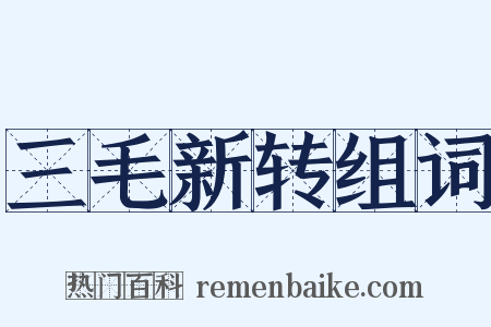 三毛新转组词是什么意思的图片